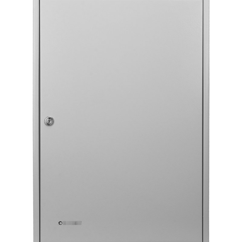 Armoire de rangement réglable en acier gris à 150 clés avec serrure, fixée au mur pour plus de commodité, fabrication solide et installation