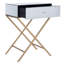 Perry Glass Top Cross Legs End Table