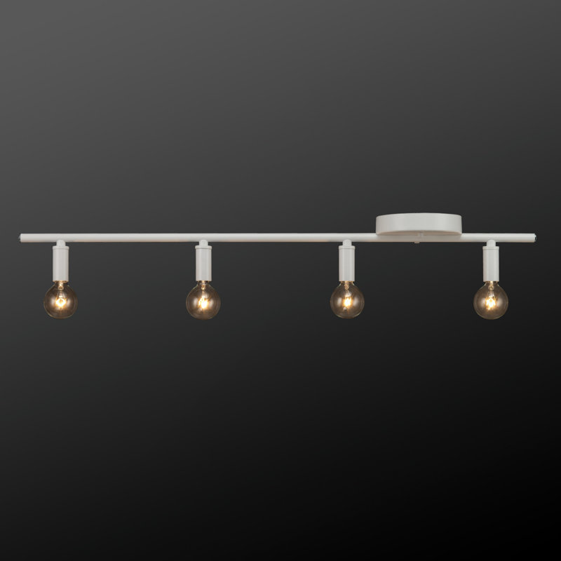28.5'' 4 -Light Fixed Track Track Kit with Dimmable, Matte White