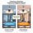 42 Inch Invisible Ceiling Fan 3-color Lights Retractable Blades Remote Control