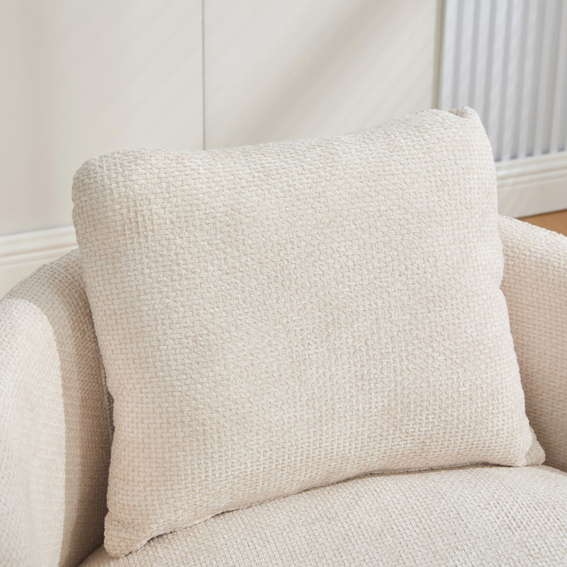 Swivel Accent Chairs, Chenille Modern Barrel Chair For Home Lounge