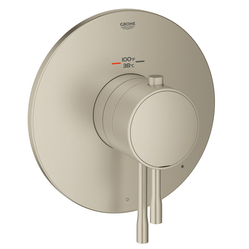 Garniture de robinet de douche thermostatique à fonction unique Essence New, Nickel brossé