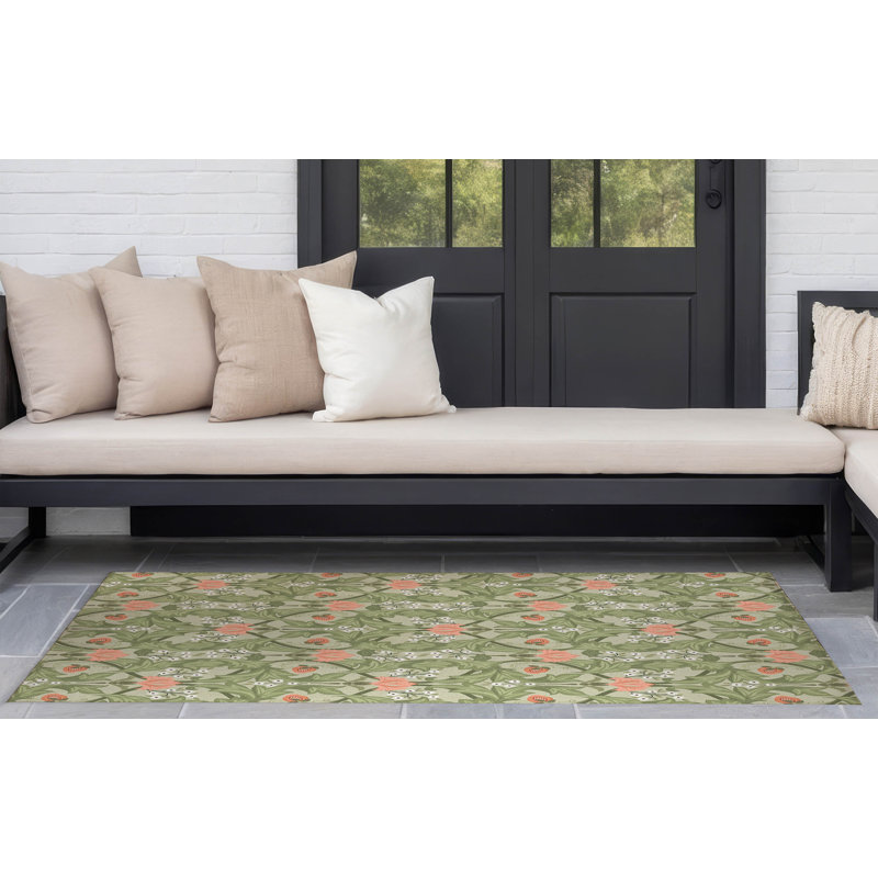 Tapis d'extérieur Ogee Leaf, Rectangle 4pi x 6 pi