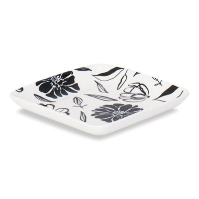Jardin Porcelain Square Dessert Plate 4.5"