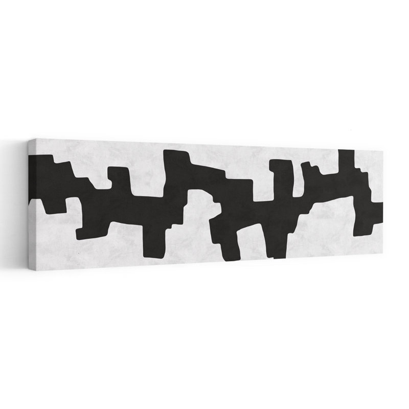 Abstrait géométrique abstrait, art mural minimaliste géométrique, H 16 po x l 48 po