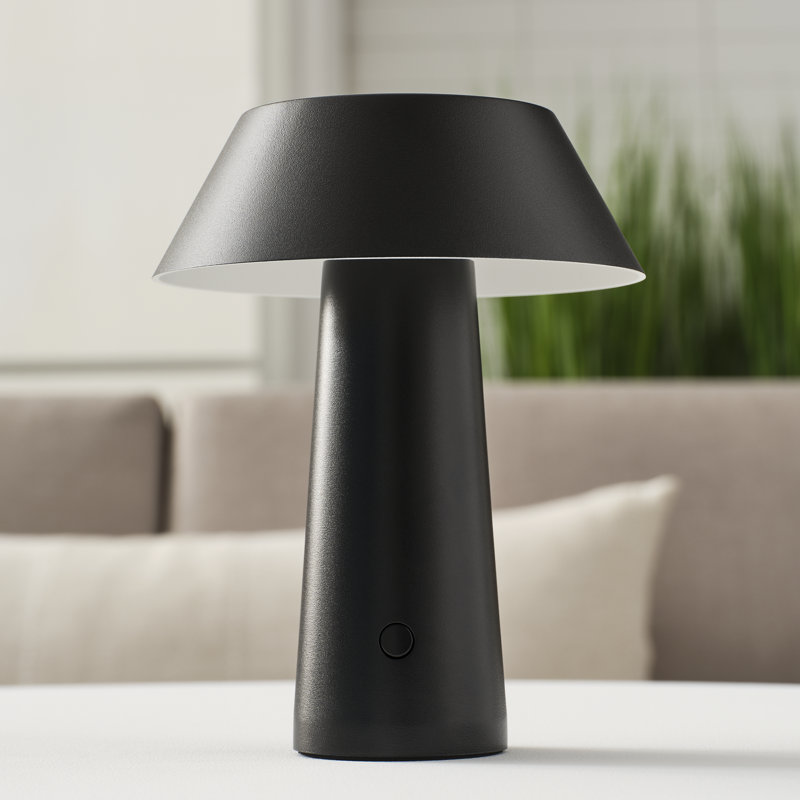 Sesa Short Accent Rechargeable Table Lamp, Black