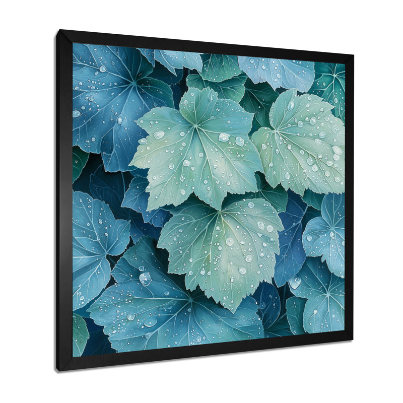 Chappel - Floral Large Wall Decor, Single Picture Framed Print, Black, 16" H x 16" W