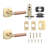 Forma Passage Rosette In Satin Brass, Walnut Grip-116790053