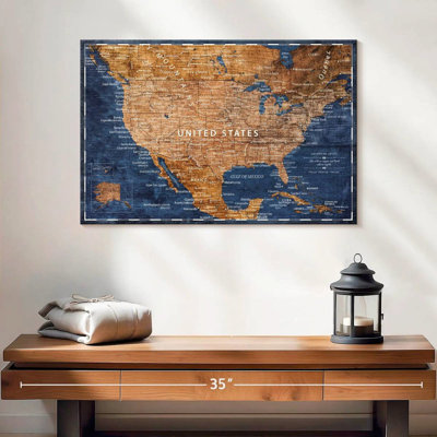 Brown And Blue Push Pin USA Alvertia