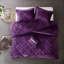 Édredon en velours mauve simple / simple TG, rembourré, lavable à la machine, avec literie de coussin mauve