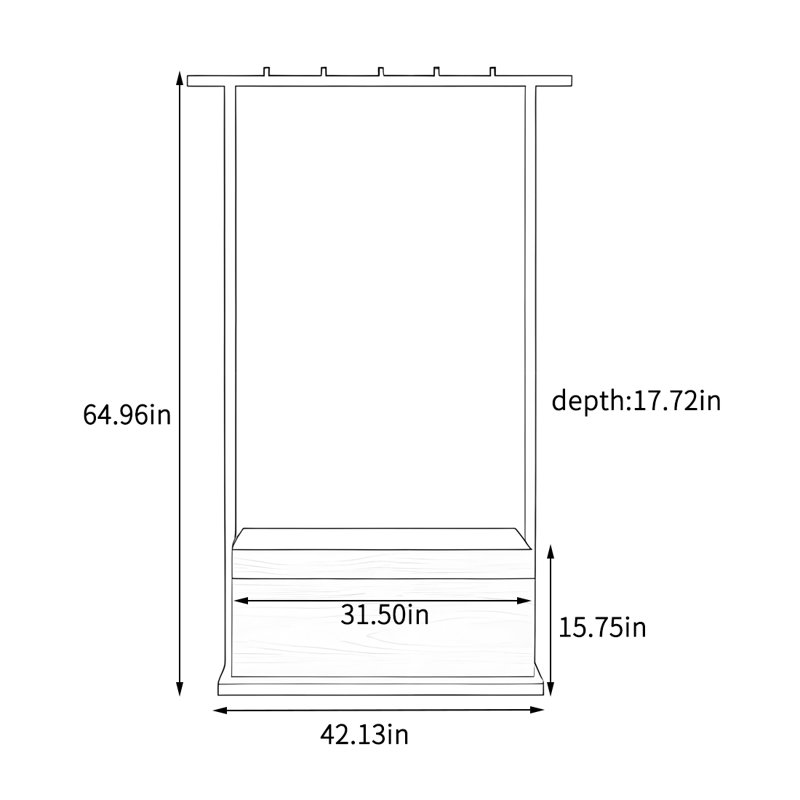Eco-Friendly Solid Wood Coat Rack, Walnut