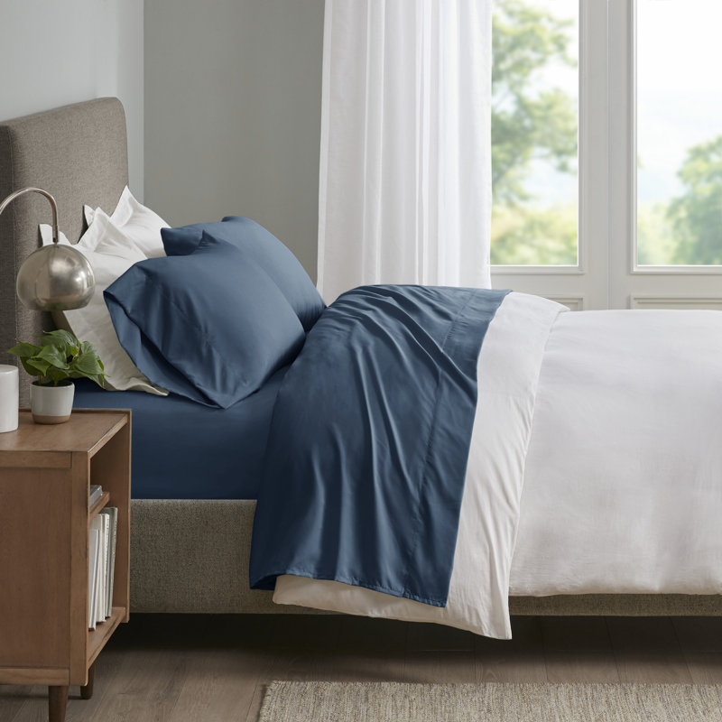 Smart All Season Microfiber Sheet Set, California King, Aqua