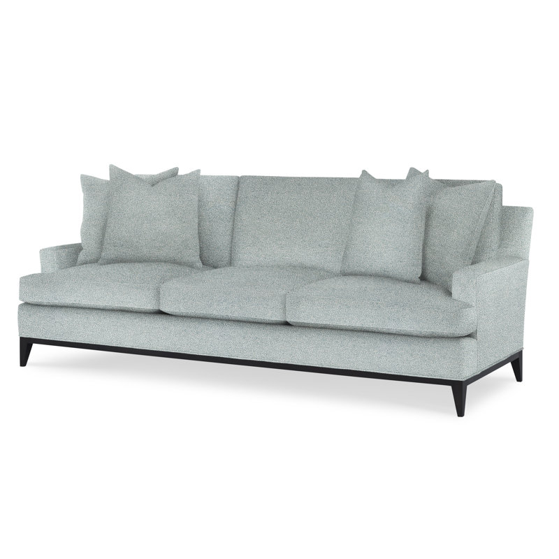 Dapper Upholstered 88'' Sofa, Espresso, Maya Cyan