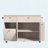 Kitchen Island with Storage Rolling Kitchen Island Cart with Drop Leaf Extension, Natural wood Top, Drawers, Spice Rack, Towel Bar, Mobile Kitchen Cart for Kitchen & Dining Room, White