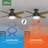 Dempsey Low Profile 44" 4 - Blade Indoor Flush Mount Small Room Ceiling Fan with Lights and Remote-56213844