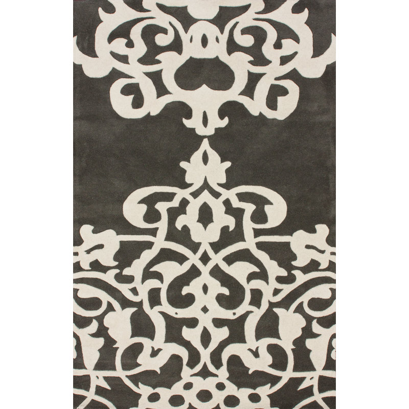 Tapis étain / blanc Chattahoochee, Rectangle 6' x 9'