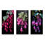 Colibri rose fuchsia I - ensemble de 3 décorations murales en métal rose fuchsia-341960457