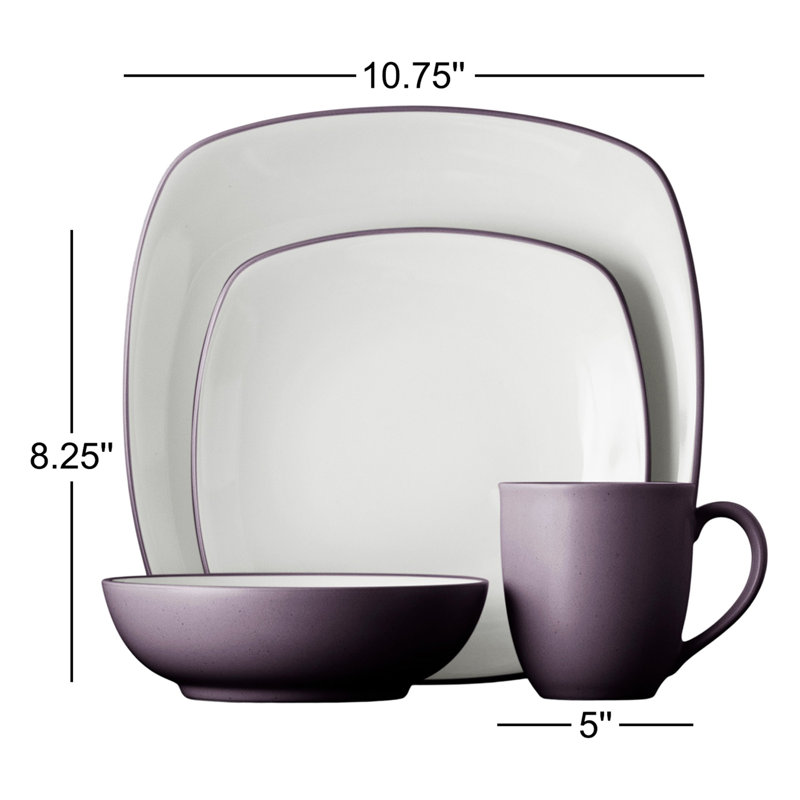 Couvert individuel 4 pièces Noritake Colorwave, Prune