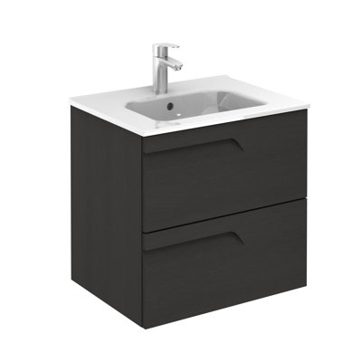 Ensemble de meuble-lavabo de salle de bain simple fixé au mur 24 po Huntsville