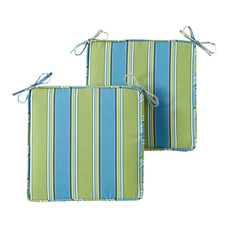 Outdoor Dining Chair Seat Pad, Cayman Striped