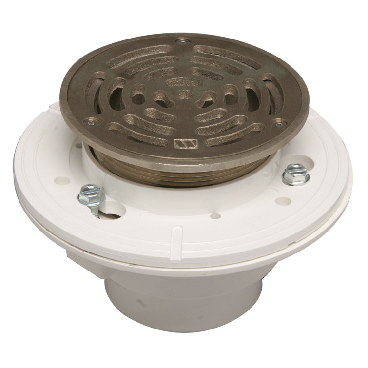 Solid Brass Drain Kits with 6" Round ABS Shower Drain