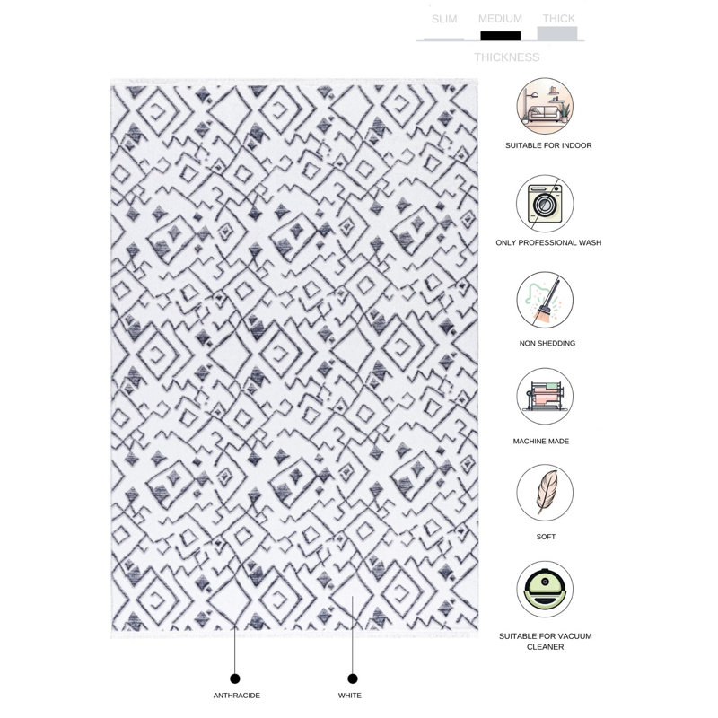 Tapis Konni, Rectangle 4 pi x 5 pi 11 po