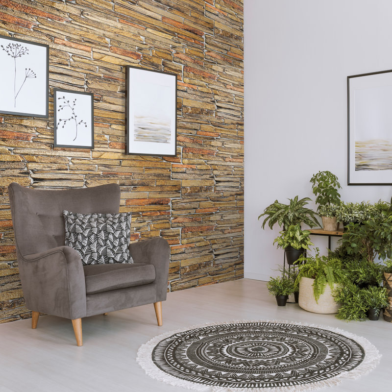 Panneau mural 3D 20 "x 39" (paquet de 10), Brun / gris