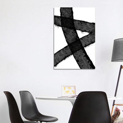 Mid Century Black - Print on Canvas