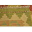 Tapis en laine rouge/vert 3 pi 2 po x 4 pi 10 po one-of-kind à la main-noué la new age Elland