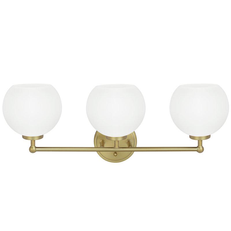 Éclairage pour salle de bain 3 lumières or