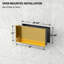 Niche de douche en acier inoxydable 24 po x 12 po Niche de salle de bain Niche de savon mural Organisateur de décoration rectangulaire pour le rangement horizontal-101444677