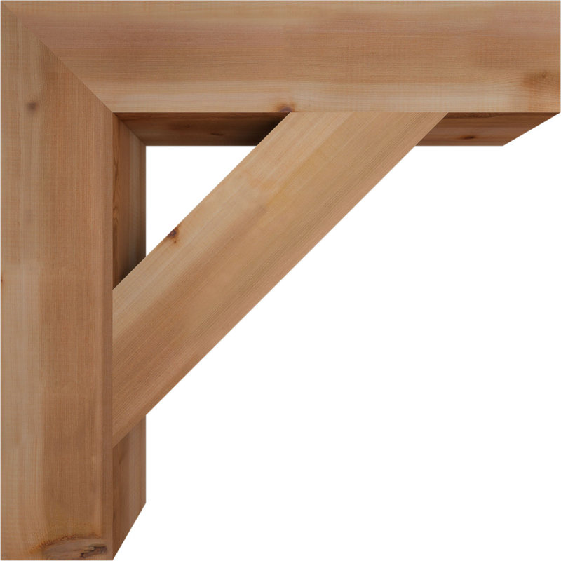Support de bloc traditionnel, Cèdre rouge de l'Ouest (lisse), H 30 po x l 5,5 po x P 30 po