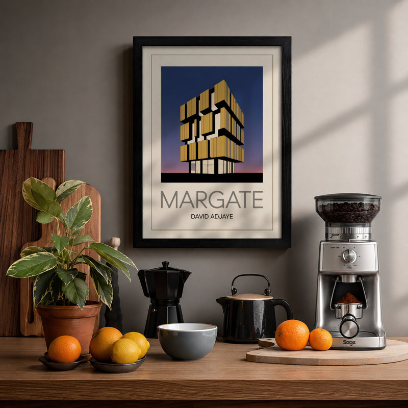 Margate Architecture Art Deco - Framed Print, A2 - 59.4 x 42.0 cm, Black