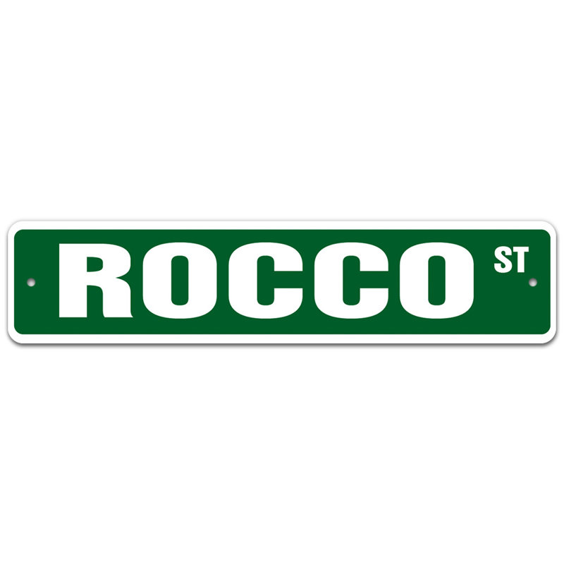 Plaque de rue, H 7 po x l 30 po x P 0,1 po