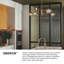 Oberon 6 - Light Steel Dimmable Square / Rectangle Chandelier