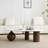 54" Coffee Table, Sintered Stone Table-top, 3 Stainless Steel legs, Free form-826793241