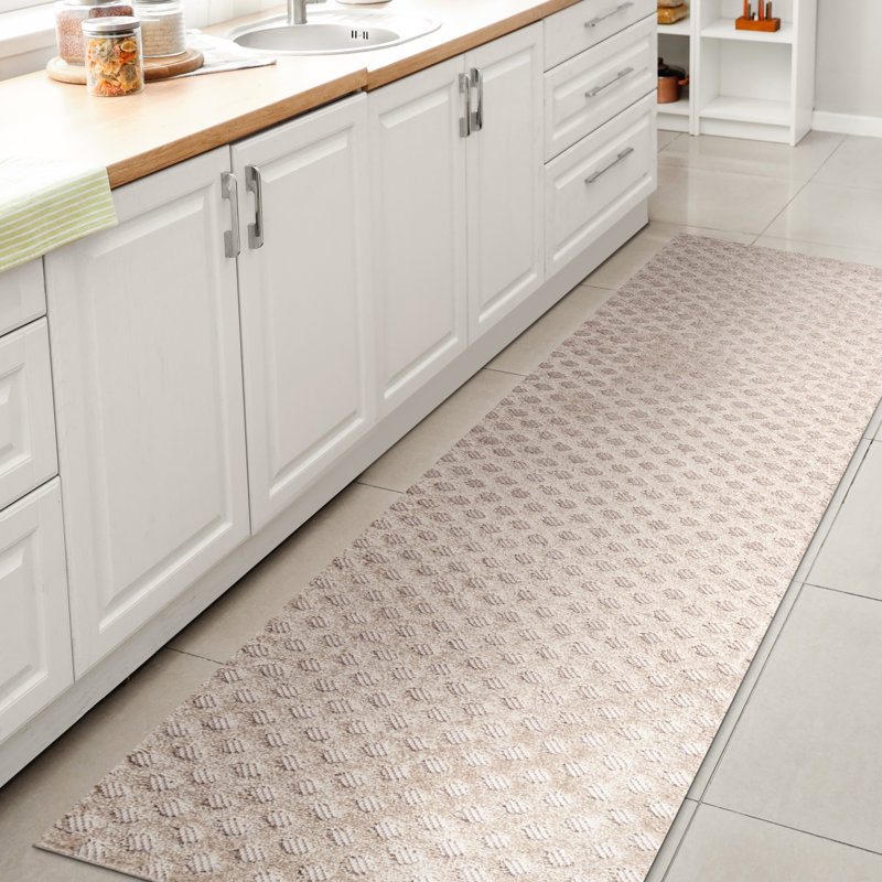 Tapis intérieur / extérieur beige Chaliah, Tapis de couloir 2 pi x 8 pi