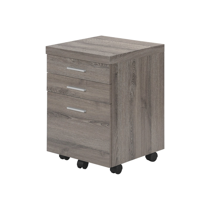 3 classeurs, mobile, rangement, taupe, bureau
