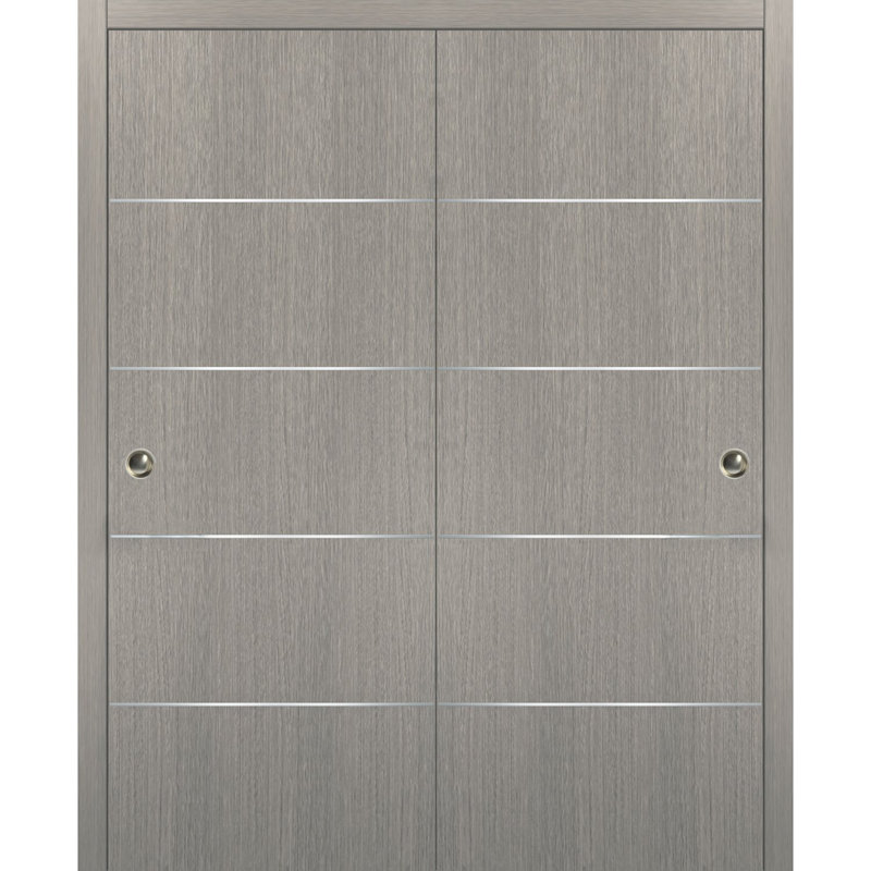 Portes coulissantes en bois Planum, 56 po x 84 po, Gris