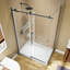 Cabine de douche de coin simple coulissante avec verre trempé l 48 po x P 31,6 po x H 72 po-115236389