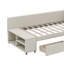 Twin-Size L-Shaped Plush Platform Bed With Storage Drawers-1377070250