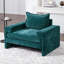 Fauteuil en chenille avec accoudoirs larges