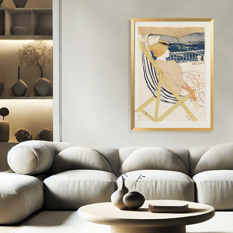 Coastal Retreat "La PassagAure Du 54 (1896)", reproduction d'art encadrée, H 40 po x l 30 po