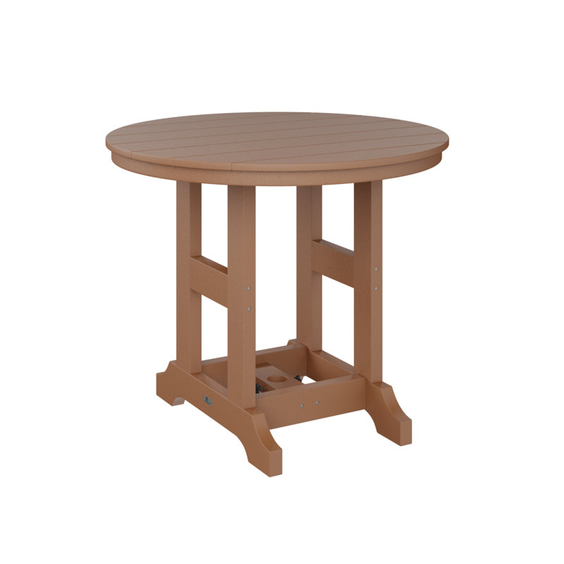 Table de bar ronde Berlin Garden, H 39,5 po x l 38 po x P 38 po, Cèdre