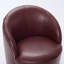 Fauteuil d'appoint pivotant en cuir rouge foncé foncé, pivotant à 360 ° et fauteuil Mid-Century moderne pour le salon / bureau-1408048370