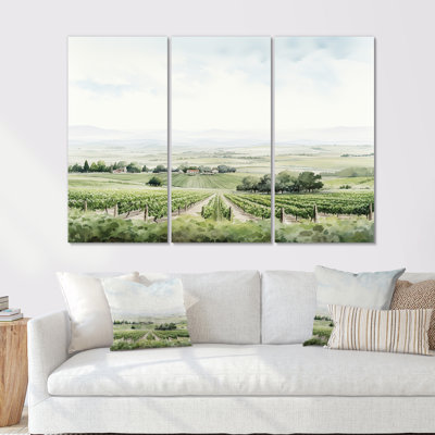 Vineyard Scenery Landscape Beauty III - Vineyard Wall Art Set