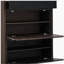 Armoire à chaussures extensible et rotative avec 1 tiroir, armoire d'angle à 90 degrés, armoire de rangement multifonctionnelle pour le salon, le couloir, l'entrée et le noyer
