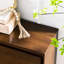 Buffet en grain de bois avec 2 trous de sortie, 39 "9,26" 31,68 ", pour chambre à coucher et couloir de salon multifonctionnel, noyer - trous de couleur