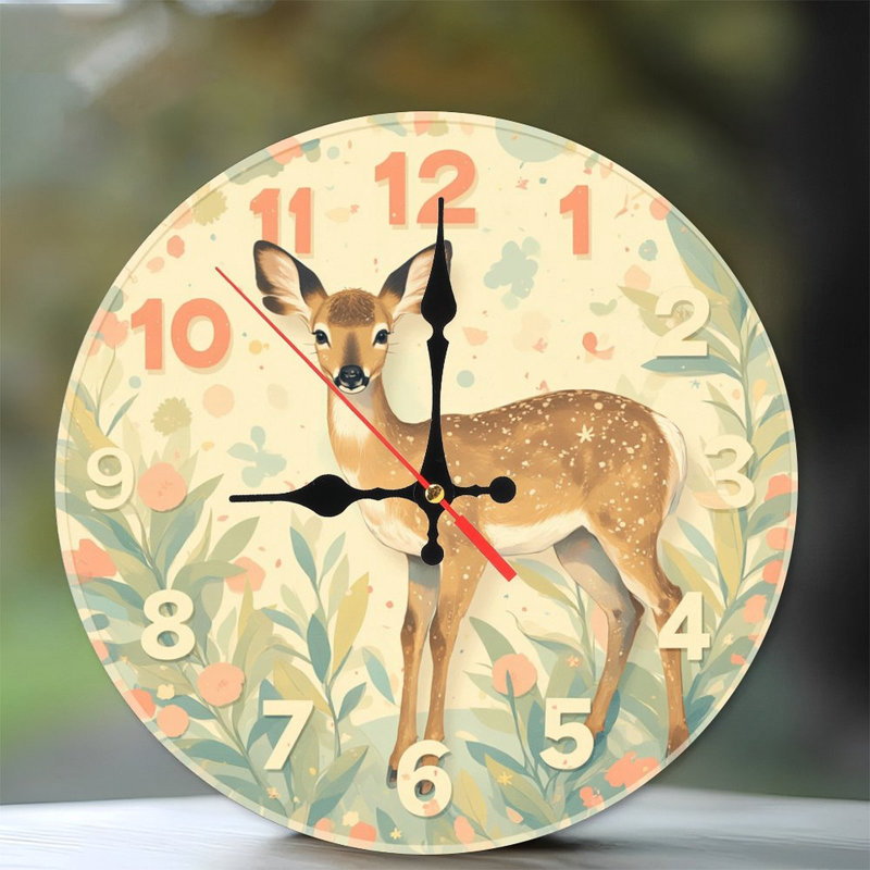 Deer Wall Clock Decor