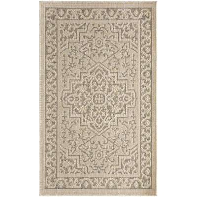 Gerritt Taupe Olive Outdoor Rug